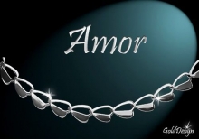 Amor - náramek rhodium